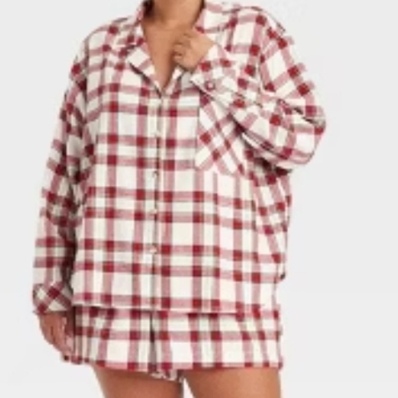 Auden Other - Auden Red and White Plaid Pajama Set